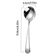 thumbnail image 3 of Dusknt Round Spoon 304 Stainless Steel Spoon Fork Household Cute Small Soup Spoon Thick Round Bottom Chinese Style Eating Spoon 2Pc A, Tableware,, 3 of 9