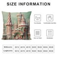 thumbnail image 5 of Nawypu Christmas Castle Throw Pillow Covers Cartoon Candy Cane Merry New Year Blue Soft Sofa Living Room pillow case Bed Home Decor Square Cover, 5 of 5