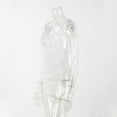 thumbnail image 3 of Women One Piece Lingerie Deep V Teddy Sexy Lace Bodysuit Open Back S-XXL (White M), 3 of 8