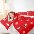 thumbnail image 4 of Castle Fairy Santa Claus Girl 3-Piece Queen Comforter Set, Christmas Deer Ultra Soft Microfiber Bedding in White Red, Bedroom Decor, 4 of 7