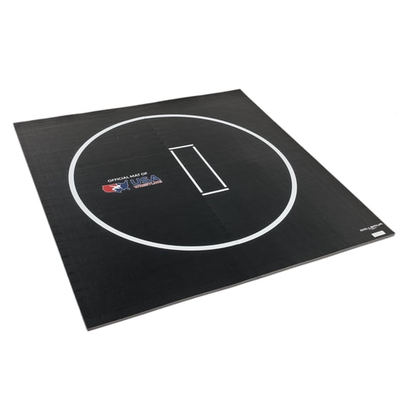 Dollamur 10'x10' Wrestling Mat, Black, Gymnastics, with Circles