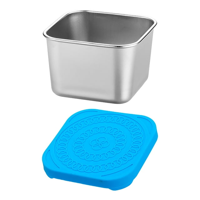 Boîte à Collations Étanche Petits Contenants Alimentaires avec Couvercles en Silicone Pots à Collations Empilables pour Enfants Contenants à Collations en Acier Inoxydable Boîte à Lunch pour Enfants École