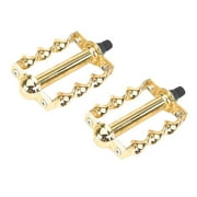 Alta Bicycle Flat Twisted Bike Pedals, Multiple Sizes and Colors (Gold, 1/2")