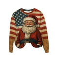thumbnail image 4 of Craaazy Men and Women's Christmas Graphic Print Casual Crewneck Long Sleeve Vacation Party Tops Gifts, 4 of 7