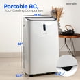 thumbnail image 2 of SereneLife SLPAC240W Portable Air Conditioner 12000 Capacity (Ashrae) Compact Home A/C Cooling Unit with Dehumidifier and Fan Modes, Includes Window Mount Kit, 12,000 BTU, White, 2 of 7