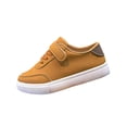 thumbnail image 5 of Girl's Hook-and-Loop Casual Sneakers Low Top Flat Walking School Board Shoes for Playground Outdoor, 5 of 6