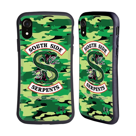 Head Case Designs Officially Licensed Riverdale South Side Serpents Camouflage Logo Hybrid Case Compatible with Apple iPhone XR