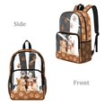 thumbnail image 2 of Whosucclay Paw Prints 17 Inch Wide Shoulder Straps School Backpack for Boys Girls, Large Capacity Transparent Clear Backpack for High School Elementary, 2 of 10