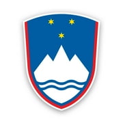 Slovene Coat of Arms Sticker Decal - Self Adhesive Vinyl - Weatherproof - Made in USA - slovenia flag svn si coa