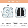 thumbnail image 3 of Blue Marine Floral and Animal Pattern Seat Covers for Dining Room Chairs Set Of 4,Stretch Printed Washable Chair Seat Cover with Elastic Ties and Button,Removable Waterproof Couch Cushion Covers, 3 of 6