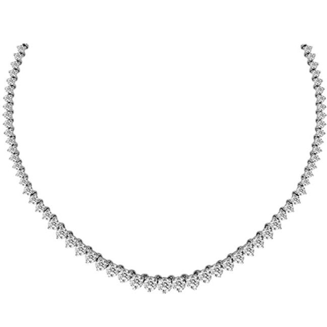 Luis Creations NRL941 3.50 Ct. Diamond Tennis Necklace Graduated 17 in. 14K Gold