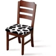 thumbnail image 4 of Cow Print Square Chair Cushion Cover for Dining Office Stain Resistant Chair Seat Slipcover Home Chair Accessories Stylish Upholstered Chair Seat Covers, 4 of 5