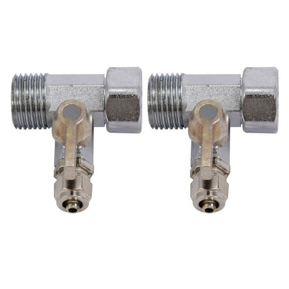 WQNZMADO 2X RO Feed Water Adapter 1/2 inch to 1/4 inch Ball Valve Faucet Tap Feed Reverse Osmosis Silver