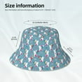 thumbnail image 3 of Yiaed Rabbit And Rainbow Print Reflective Stripe Bucket Hat Unisex Funny Outdoor Fisherman Cap Beach Sun Hat, 3 of 5