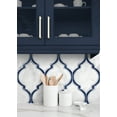thumbnail image 4 of NextWall  Marbled Ogee Peel and Stick Wallpaper Royal Blue & Carrara, 4 of 9