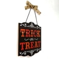 thumbnail image 4 of Colgando Carteles De De Halloween Pared Percha Junta Decoración De Artesanía Suministros Colco signo de truco o trato, 4 of 8