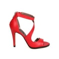 thumbnail image 2 of New Women Michael Antonio Joyd Leatherette Peep Toe Cross Strap Stiletto Sandal, 2 of 5