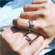 thumbnail image 3 of Minnieouse Anillo de abrazo de pareja, anillo de abrazo de amor de Plata de Ley 925, anillo abierto ajustable Retro, regalo para mujer, madre, esposa, Ropa, zapatos y accesorios Miscelánea Dorado Minnieouse AP007441-01, 3 of 6