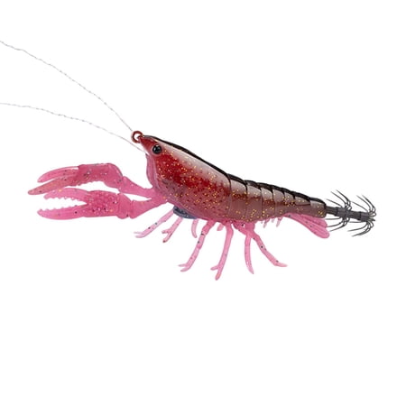 Realistic Silicone Shrimp Lure with Lifelike Action for Freshwater and Saltwater Fishing C