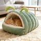 thumbnail image 3 of Cama para Mascotas, Estilo Cueva, Diseño Encerrado con Cojín Extraíble, Cama para Gatos Cálida y Lavable, Cama para Perros Pequeños con Relleno Suave de Algodón, 35 x 35 x 23 cm para Uso en Interiores, 3 of 5