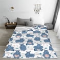 thumbnail image 5 of Fuzoiu Cute Hippos Print Ultra-Soft Micro Fleece Blanket,All Seasons Flannel Throw, Lightweight Blanket for Bed, Sofa, Couch, Movie Night, Camping, and Travel-60"x50", 5 of 7