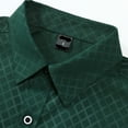 thumbnail image 5 of DDAPJ pyju Men's Dress Shirt Wrinkle Free Regular Fit Business Casual Shirts Long Sleeve Plaid Button Down Shirts Lightweight Poplin Shirt Clearance Sale Green L, 5 of 8