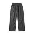 thumbnail image 5 of hlysgo Wide Leg Linen Pants for Women High Waisted Palazzo Pants Boho Summer Casual Loose Flowy Pant Trousers with Pockets Dark Gray,S, 5 of 5