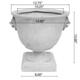 thumbnail image 2 of Garden Urn Planter - Antique White, Versatile Outdoor Pot for Flowers & Herbs, 2 of 9
