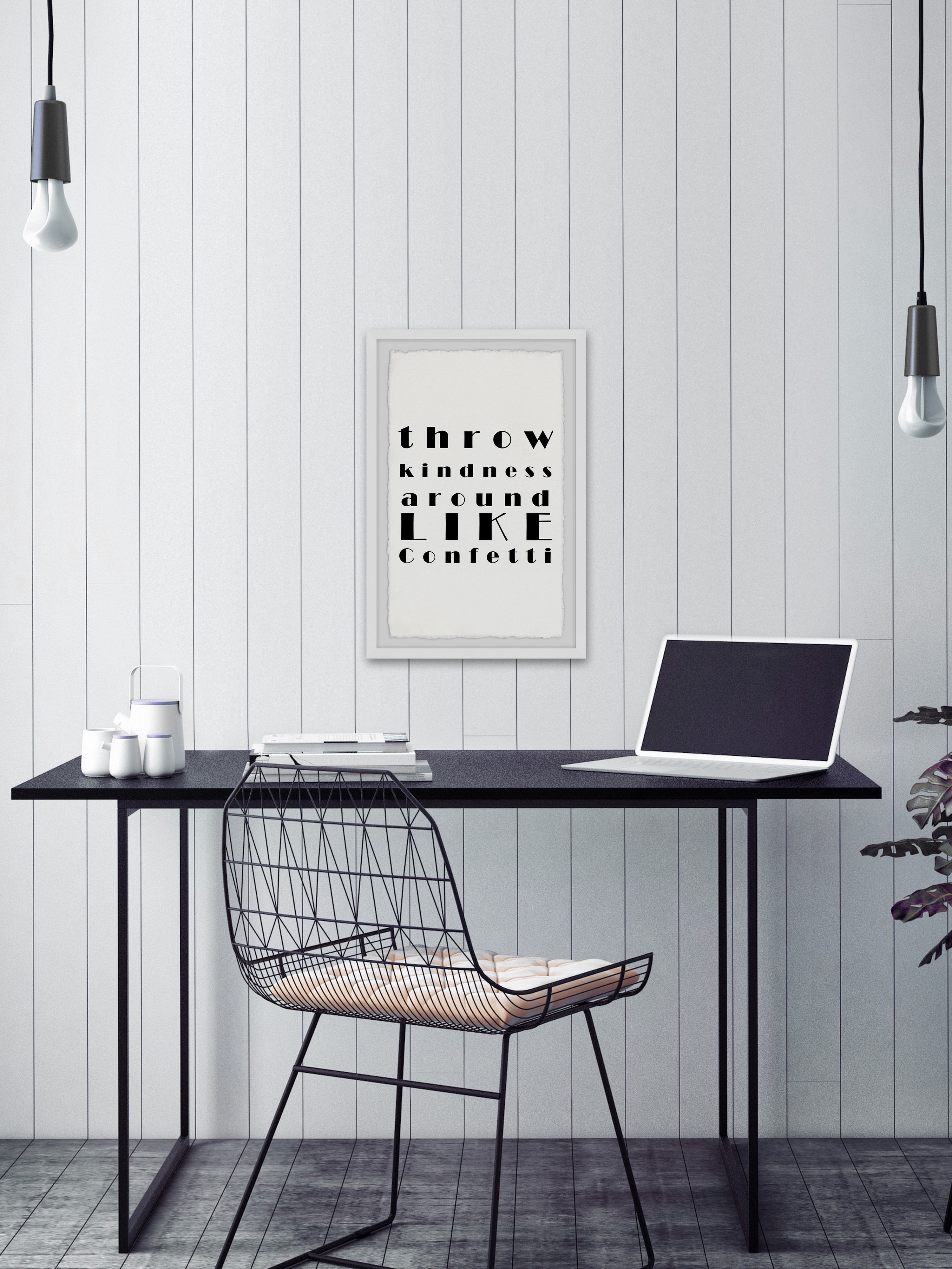 Marmont Hill Throw Kindness Around Ii Framed Wall Art, 20.00" x 1.50"