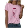 thumbnail image 1 of Fgnfyis T-Shirts pour Femmes Tee Graphique Vêtements Été Manches Courtes Hauts d'Été pour Femmes Rose P, 1 of 5