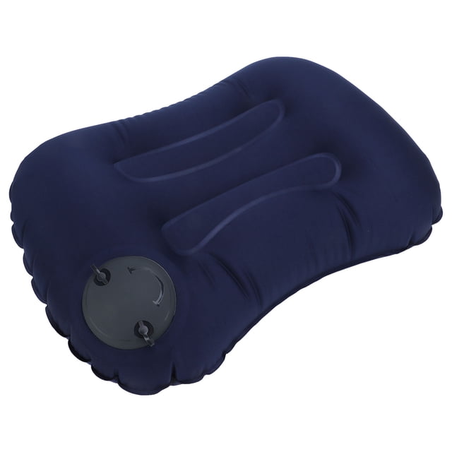 Inflatable Pillow, TPU Coating Auto Inflation Back Cushion Wide Application for Office Dark Blue,Blue Camouflage