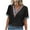 Black, variant on Buigttklop Summer Tops for Women Plus Size Women'S Casual Solid Color Shortsleeve V-Neck Top