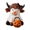 thumbnail image 2 of Highland Cow Figurine 4 Inch Spooky Halloween Decor, Halloween Table Decor for Layered Tray Shelf Mantel, 1 Piece, 2 of 7