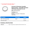 thumbnail image 2 of Converter To Resonator Assembly Exhaust Gasket - Compatible with 2003 - 2006 Subaru Baja Sport 2.5L H4 2004 2005, 2 of 2
