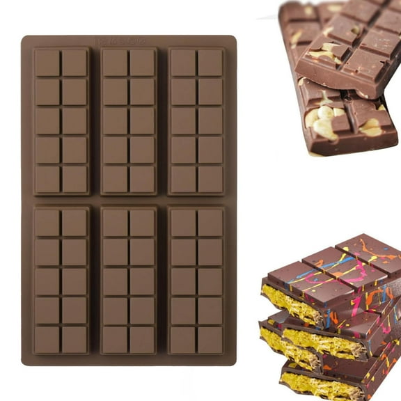 VogueV Walmart Deal Today Chocolate Bar Mold, Non-Stick Chocolate Molds, Food Grade Silicone Deep Chocolate Bar Mold for Dubai Chocolate Bar Pistachio, Candy, Chocolate Snacks, Milk Chocolate Bar