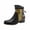 Black, variant on Women's Lace Up Ankle Boots Low Block Heel Boho Pattern Comfortable Boho Booties for Fall Winter