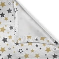 thumbnail image 4 of Ambesonne Sketchy Valance Pack of 2, Cosmos Galaxy Doodle, 42"X12", Yellow Black White, 4 of 5
