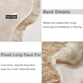 thumbnail image 3 of Heart Faux Fur Rug - Ultra Soft Fluffy Shag Carpet for Bedroom, Nursery, Dorm | Luxury Fake Fur Area Rug for Living Room & Bedside- 15.7" x 19.7" inch, Coffee Rug, 3 of 6