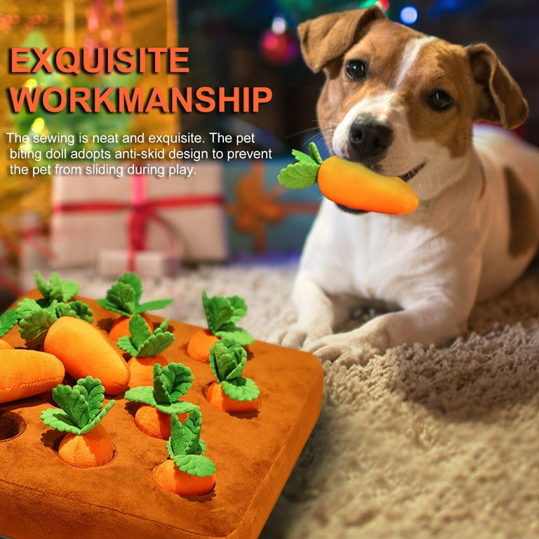 Vegetable Dog Toys: Plush Carrot, Peas in a Pod & Pumpkins – P.L.A.Y.