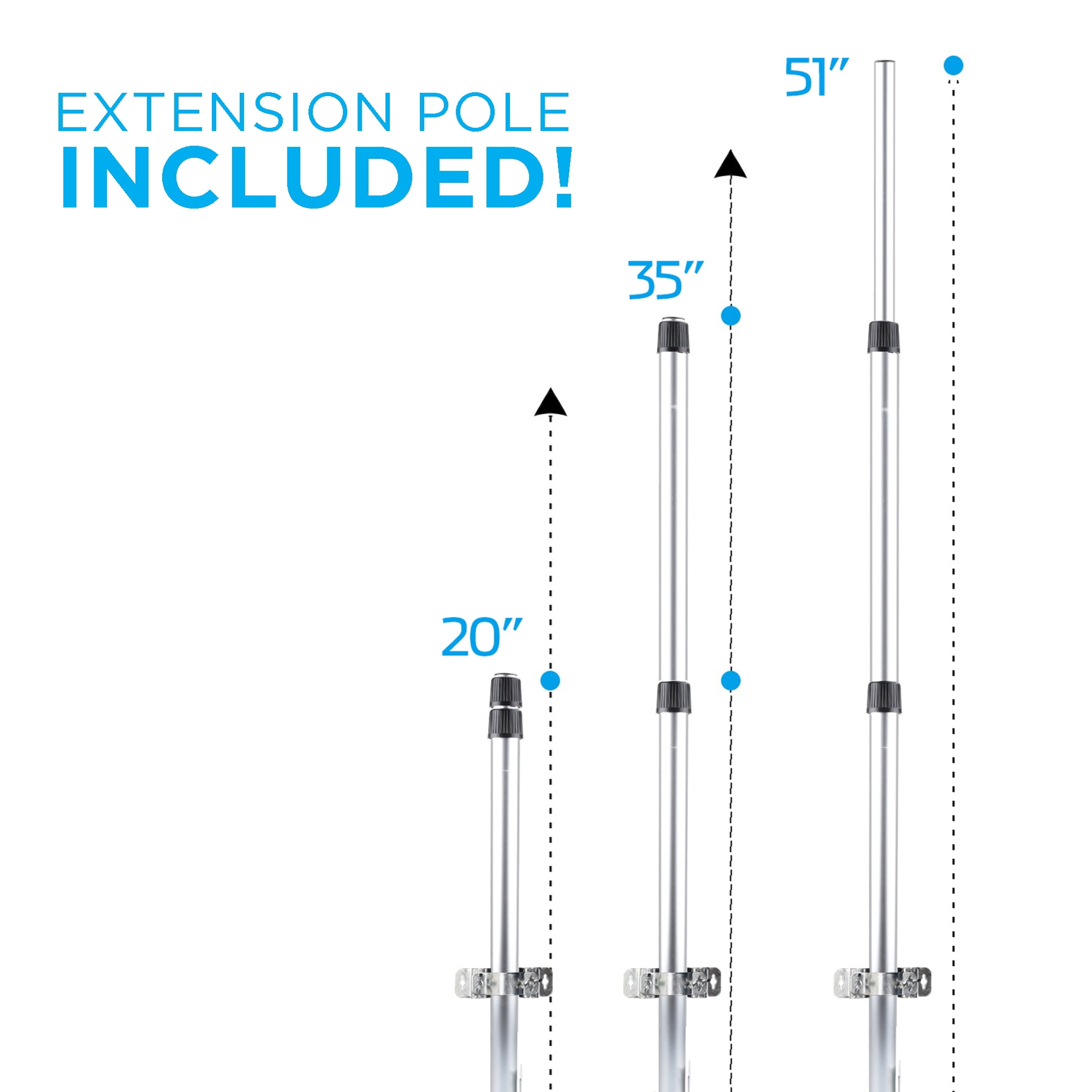 onn. 4K HD Motorized Outdoor TV Antenna with 150-Mile Range and Pole Mounting Kit