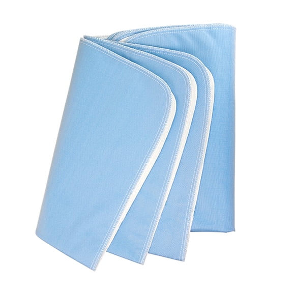 Dynarex Incontinence Bed Pads - Reusable & Washable Waterproof Pee Pads for Kids, Adults, Elderly - 3 Pads per Box, 8 Boxes per Case - 34" x 52", Blue