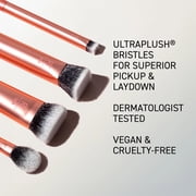 Real Techniques Face Base Makeup Brush Kit for Foundation & Contour, Pink, 4 Piece Set