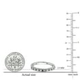 thumbnail image 5 of Dazzlingrock Collection 0.40 Carat (ctw) Alternating Round Black and White Diamond Wedding Band for Women in 10K White Gold, Size 7, 5 of 6