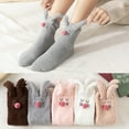 thumbnail image 2 of Yokua Women Winter Fuzzy Slipper Socks Cartoon 3D Rabbit Ears Warm Sleeping Hosiery, 2 of 21