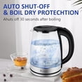 thumbnail image 5 of Electric Kettle Water Boiler, 1.8L Electric Tea Kettle, Wide Opening Hot Water Boiler with LED Light, Auto Shut-Off & Boil Dry Protection, Glass Black, 5 of 11