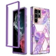 thumbnail image 1 of Funda de teléfono para Galaxy S22 Ultra con protector de pantalla incorporado, a prueba de golpes, TPU, PC, funda de teléfono de cuerpo completo, 1 of 12