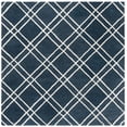 thumbnail image 2 of SAFAVIEH Himalaya Maralyn Geometric Wool Area Rug, Navy/Silver, 4' x 4' Square, 2 of 8