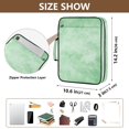 thumbnail image 3 of Haosy Accordion File Organizer Zipper Binder 500 Sheet 6-Tab Expanding File Folder Multi-Pocket 1.2 Inch 3 Ring Colorful Green Watercolor, 3 of 7