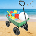 thumbnail image 6 of Heavy Duty Garden Carts, Folding car Poly Garden dump truck with steel frame, 10 inches. Pneumatic tire, 300 lb capacity body 55L Green, Grass Green Folding Garden Carts,Metal Garden Utility Carts, 6 of 21