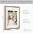 thumbnail image 2 of Sheffield Home 9-Pc Wall Decor Picture Frame Set 11x14” Matted Picture Frames for Home Decor, Light Natural, 2 of 6